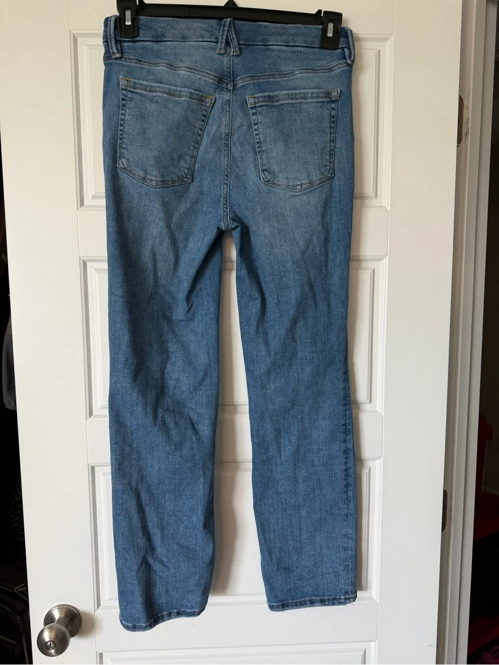 Good American Always Fits size 6-12 Good Legs Straight-Leg Jeans